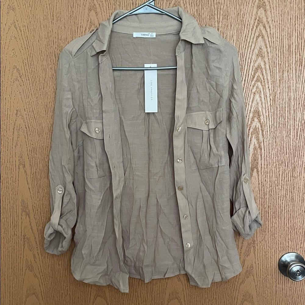 Timing Beige Blouse